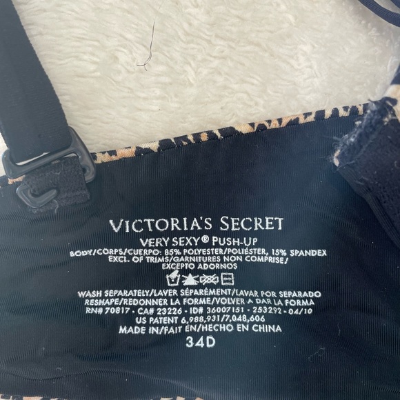 34D push up leopard print bra from Victoria Secret - Picture 3 of 3